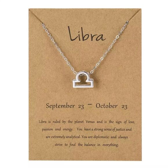 🆕Libra Zodiac Astrology Pendant Necklace - Picture 1 of 5